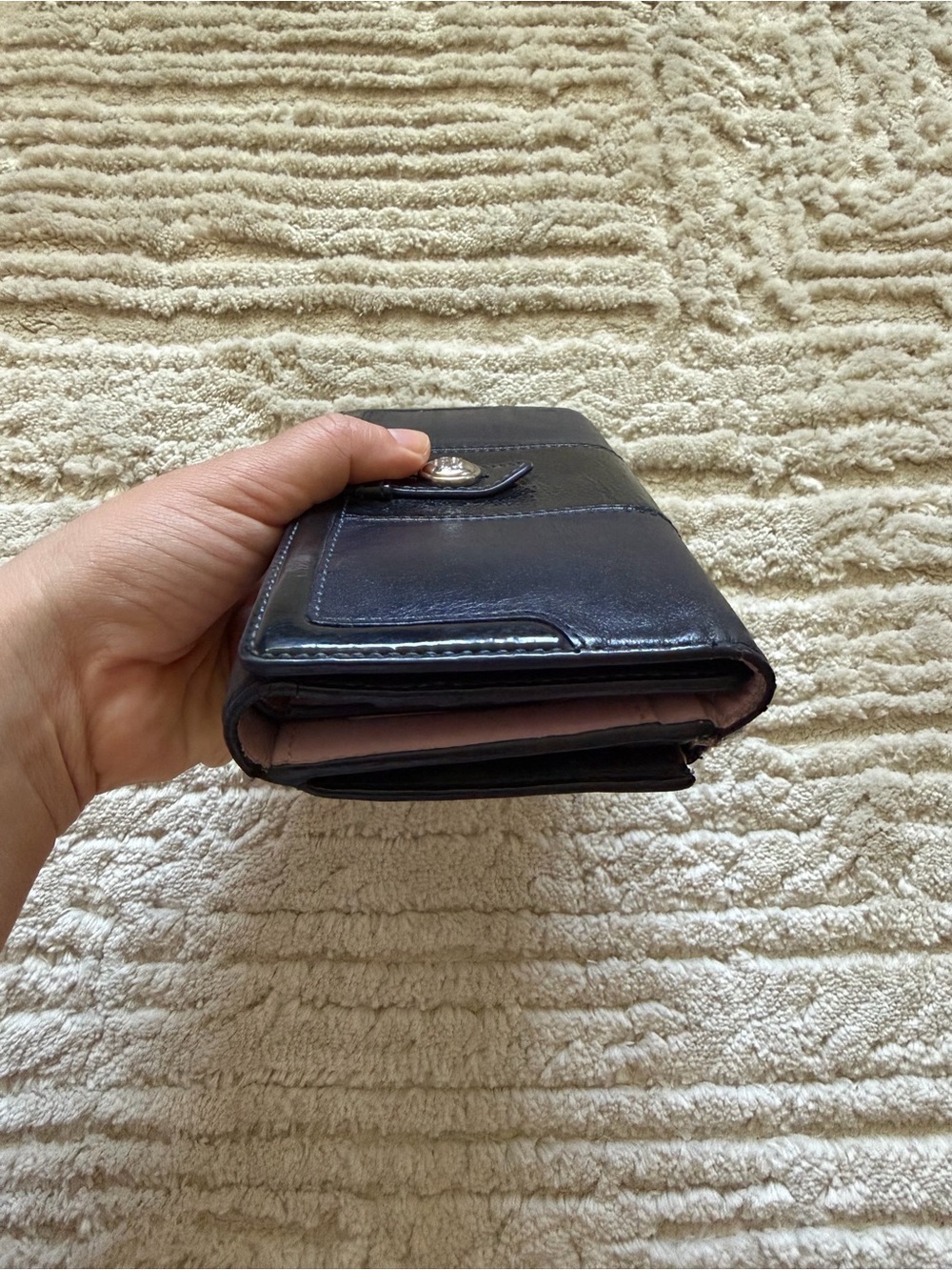 Coach Madison slim envelope trifold wallet black leather - Picture 6 of 9